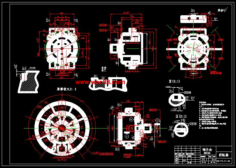 （全套CAD）汽車空調缸體前蓋設計（終稿）CAD截圖01
