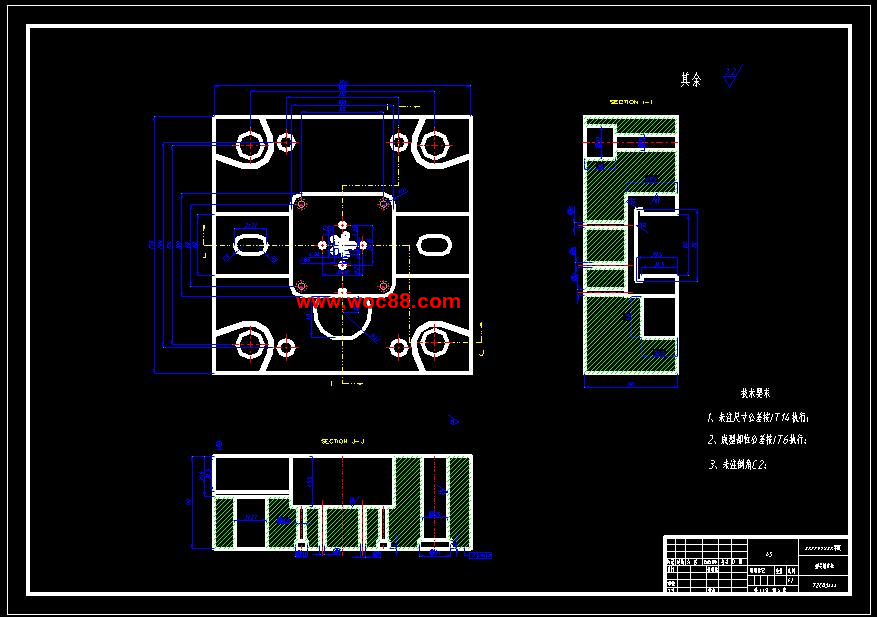 （全套CAD）汽車輪轂壓鑄模具設計（終稿）CAD截圖08