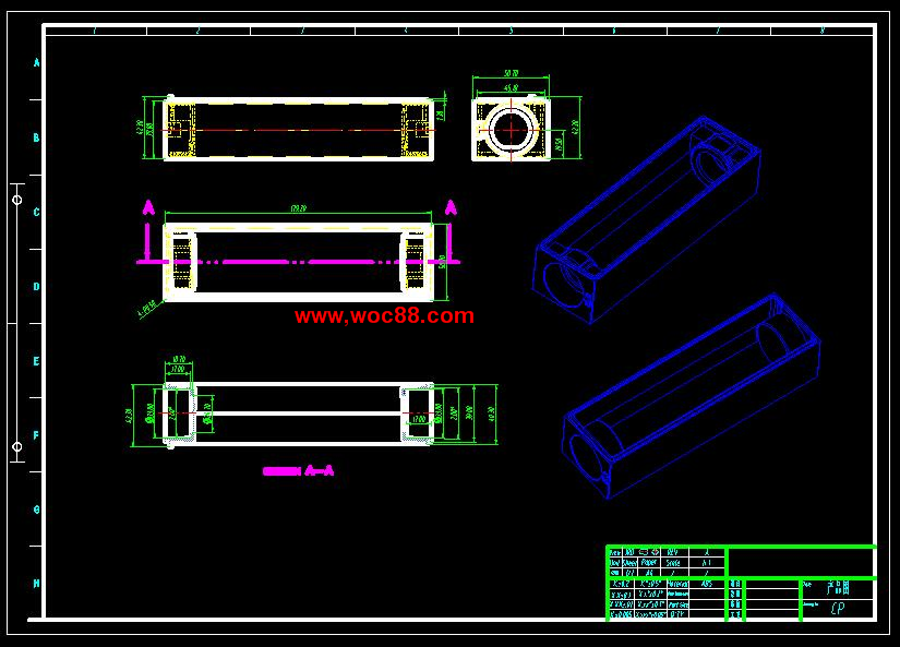 （全套CAD）方形支架體壓鑄模具設計（終稿）CAD截圖06