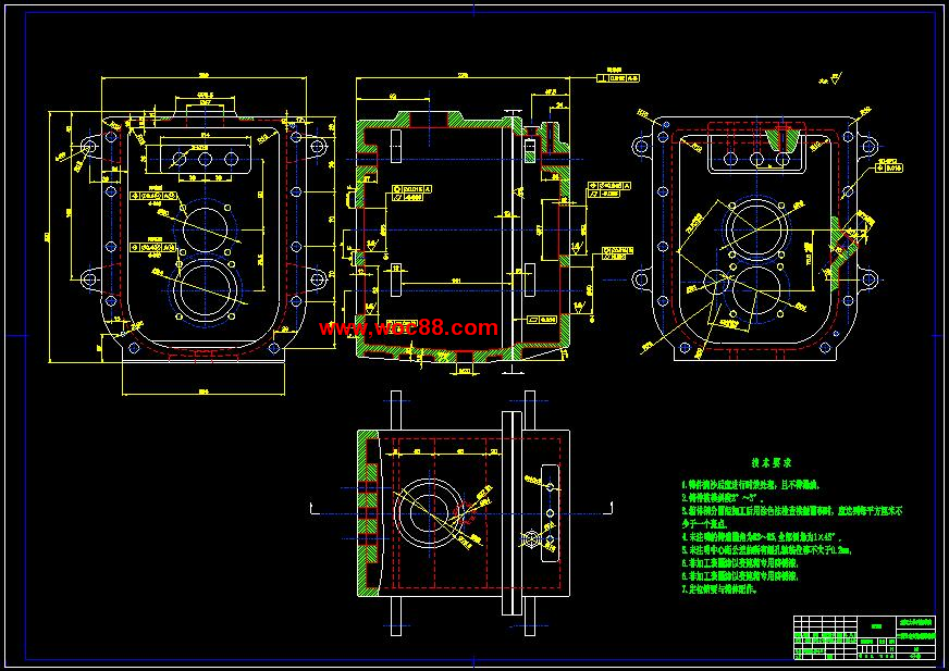 （全套CAD）汽車用三軸五速變速箱的設計（終稿）CAD截圖04
