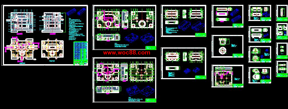 （全套CAD）方形支架體壓鑄模具設計（終稿）CAD截圖09