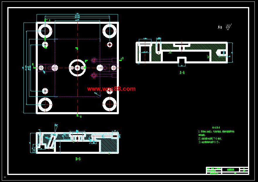 （全套CAD）旅行箱拖手塑料套及注射模具設計（終稿）CAD截圖04