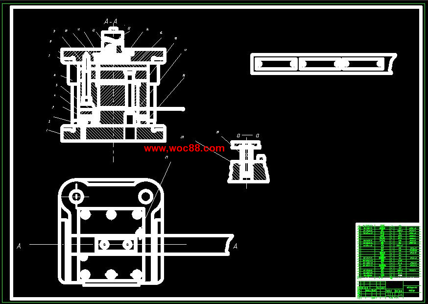 （全套CAD）汽車穩定桿卡子沖壓模具設計（終稿）CAD截圖01