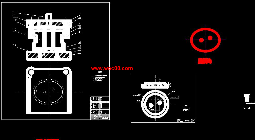 （全套CAD）汽車轉向液壓油箱模具設計（終稿）CAD截圖04