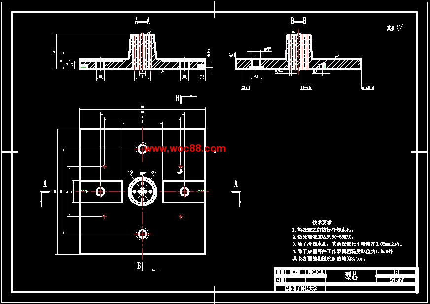 （全套CAD）時尚藝術板凳注塑模具設計（終稿）CAD截圖04