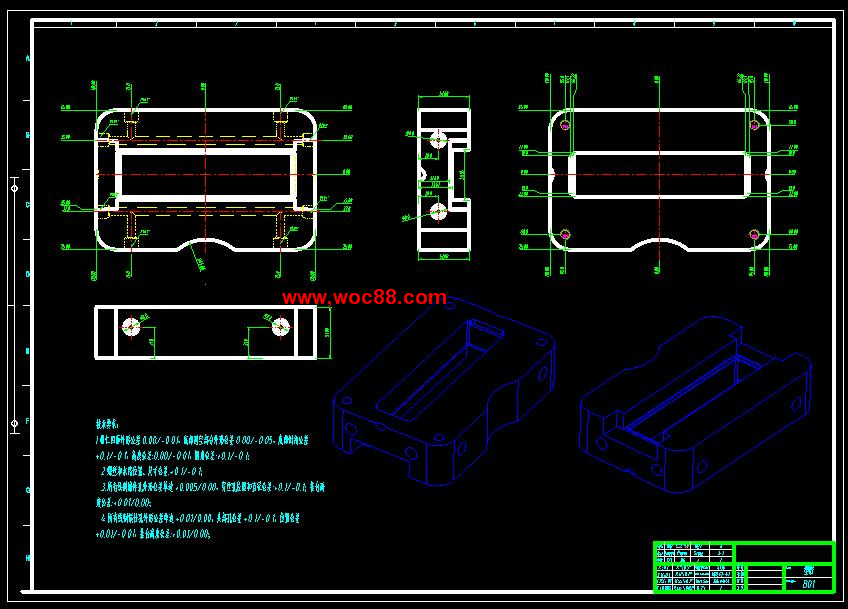 （全套CAD）方形支架體壓鑄模具設計（終稿）CAD截圖04