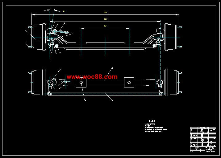 （全套CAD）汽車前橋的設計（終稿）CAD截圖01