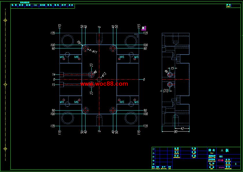 （全套CAD）汽車車燈開關插件的注塑模設計（終稿）CAD截圖03