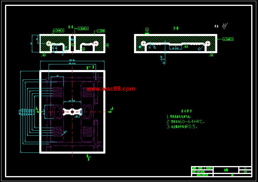 （全套CAD）旅行箱拖手塑料套及注射模具設計（終稿）CAD截圖02