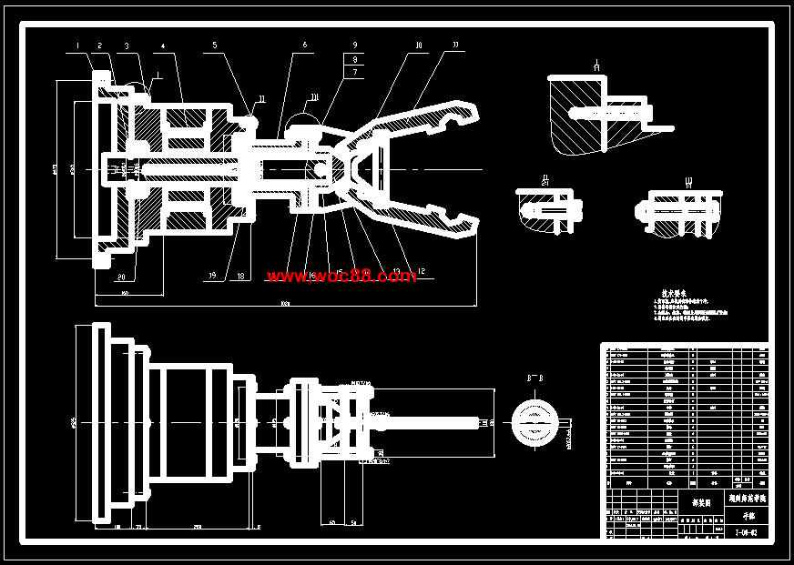 （全套CAD）曲軸搬運機械手畢業設計（終稿）CAD截圖05