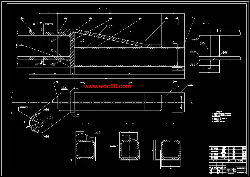 （全套CAD）普通式雙柱汽車舉升機的結構設計（終稿）CAD截圖01