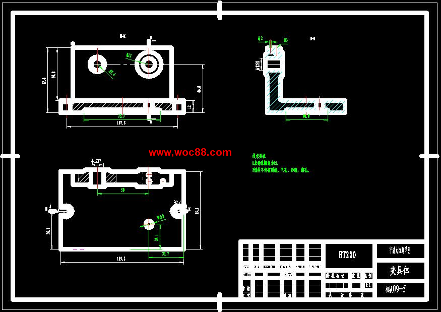 （全套CAD）曲柄零件工藝及鉆Φ5錐銷孔夾具設計（終稿）CAD截圖03