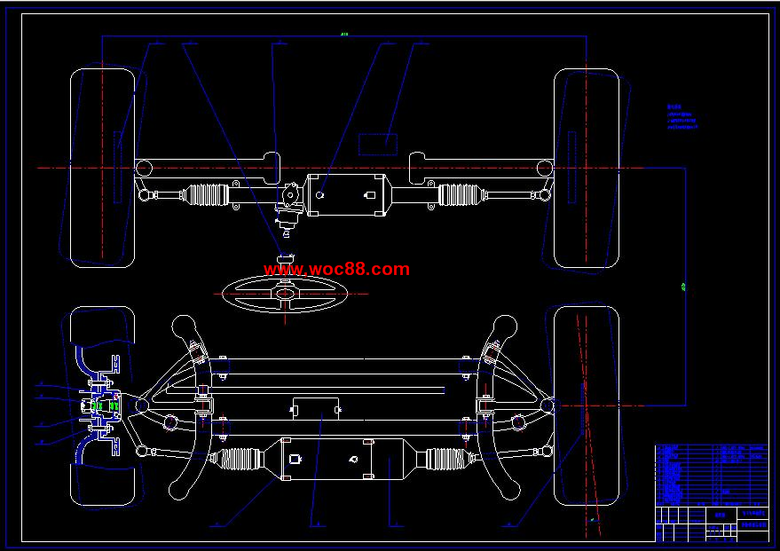 （全套CAD）汽車四輪轉向傳動系統設計（終稿）CAD截圖02