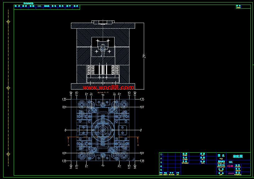 （全套CAD）汽車車燈開關插件的注塑模設計（終稿）CAD截圖01