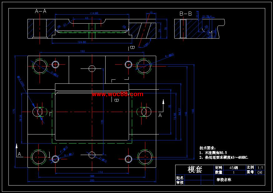 （全套CAD）放音機機殼注射模設計（終稿）CAD截圖08