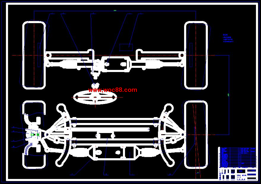 （全套CAD）汽車四輪轉向傳動系統設計（終稿）CAD截圖01