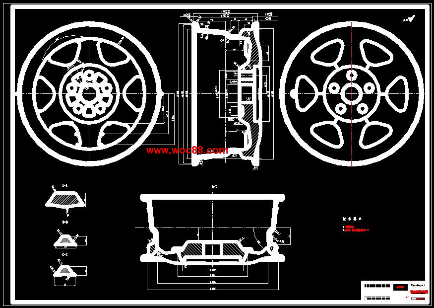 （全套CAD）汽車輪轂的結構與模具設計（終稿）CAD截圖01