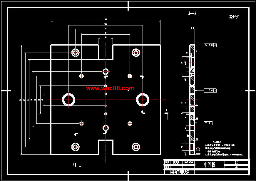 （全套CAD）時尚藝術板凳注塑模具設計（終稿）CAD截圖10