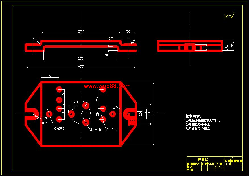 （全套CAD）汽車空調缸體前蓋設計（終稿）CAD截圖03