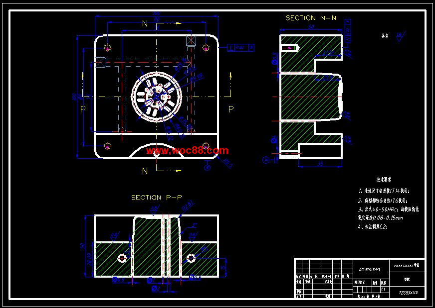 （全套CAD）汽車輪轂壓鑄模具設計（終稿）CAD截圖05