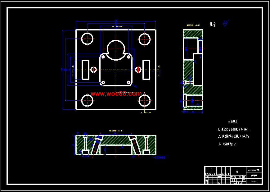 （全套CAD）汽車輪轂壓鑄模具設計（終稿）CAD截圖06