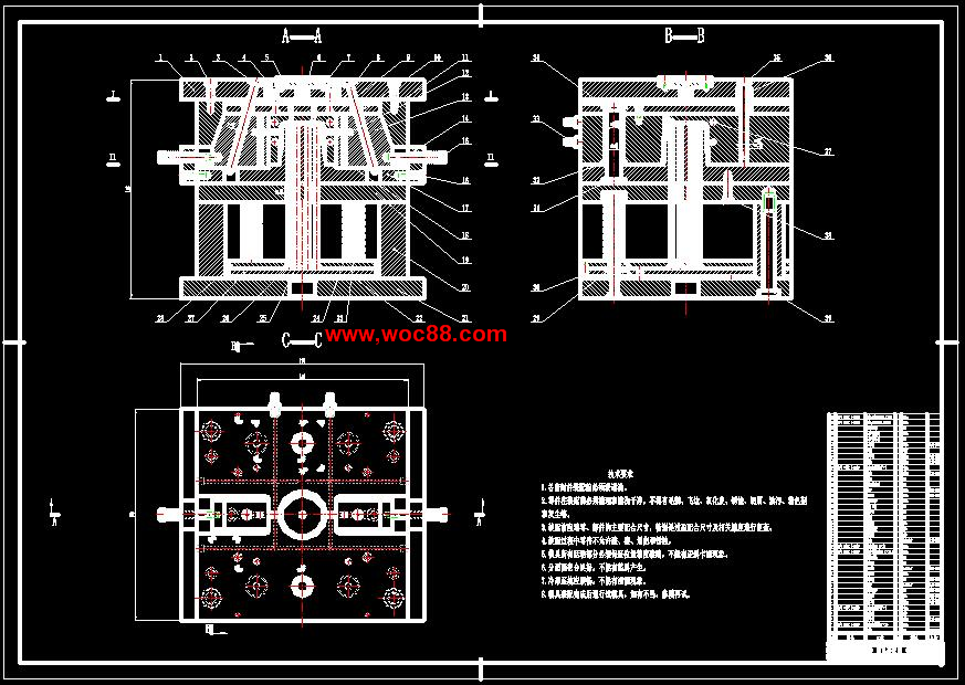 （全套CAD）時尚藝術板凳注塑模具設計（終稿）CAD截圖01