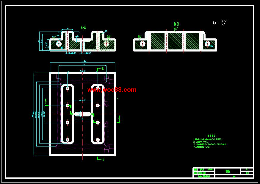 （全套CAD）旅行箱拖手塑料套及注射模具設計（終稿）CAD截圖03