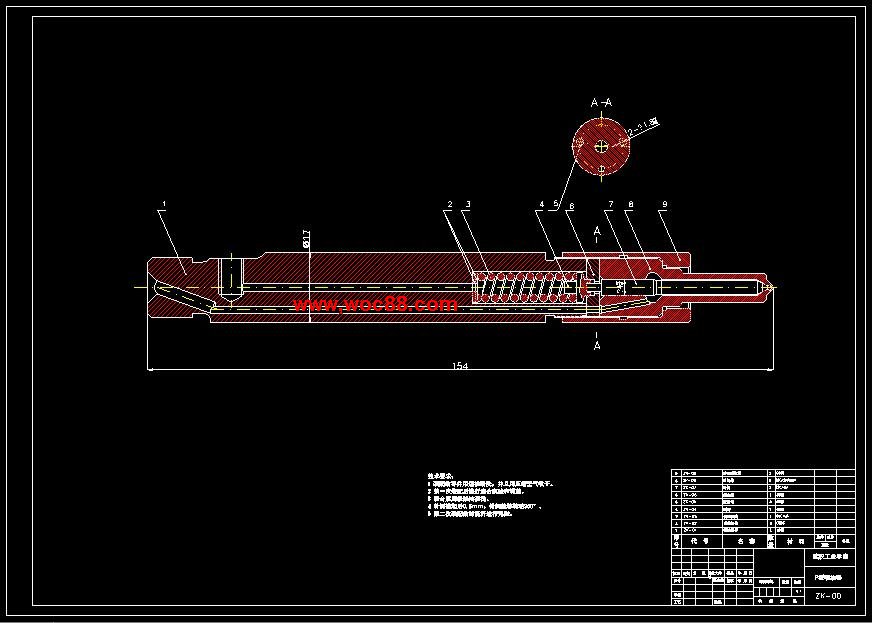 （全套CAD）柴油機P型噴油器設計（終稿）CAD截圖01