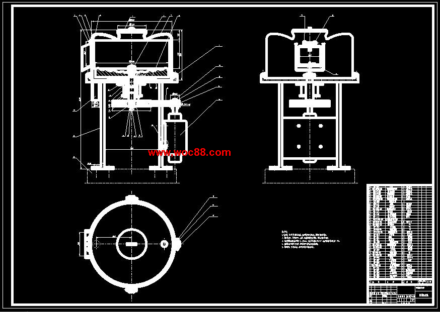 （全套CAD）果蔬原料去皮機的設計（終稿）CAD截圖01