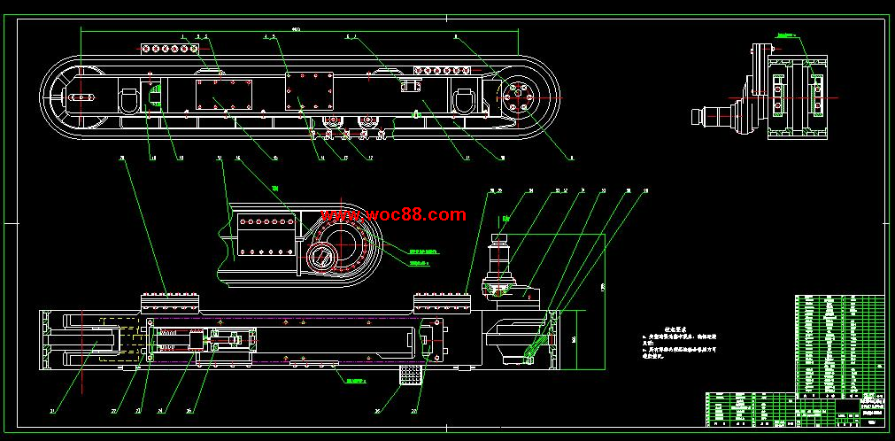 （全套CAD）掘進機行走機構的結構設計（終稿）CAD截圖01