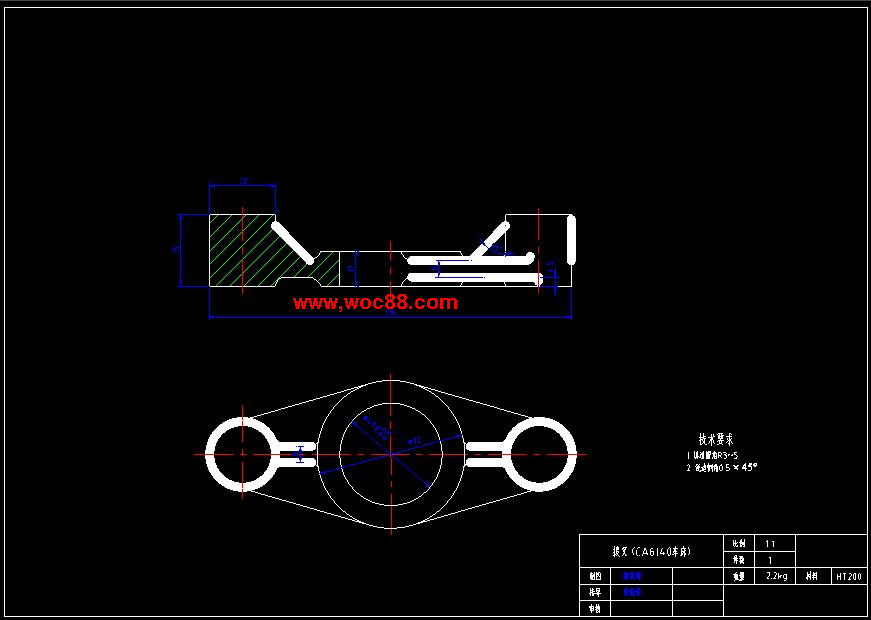 （全套CAD）撥叉831008鉆M6底孔夾具畢業設計（終稿）CAD截圖03