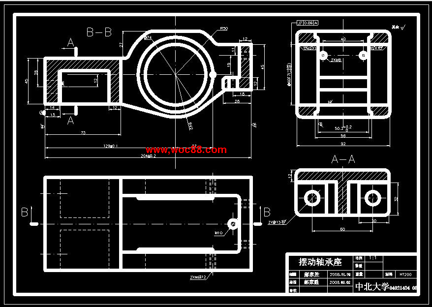 （全套CAD）擺動軸承座的工藝規程及銑床夾具設計（終稿）CAD截圖02