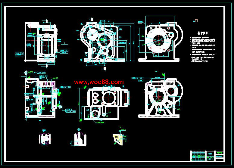 （全套CAD）柴油機機體機械加工工藝及夾具設計（終稿）CAD截圖01