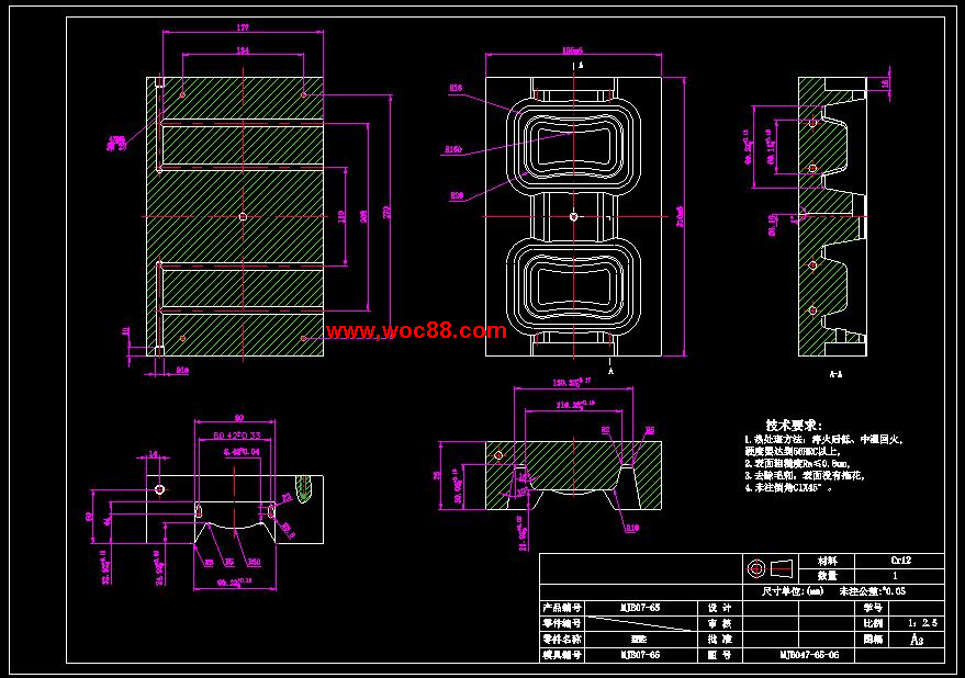 （全套CAD）機械平板鍵盤的模具設計（終稿）CAD截圖05