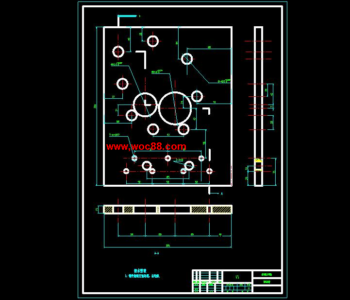 （全套CAD）柴油機機體機械加工工藝及夾具設計（終稿）CAD截圖06