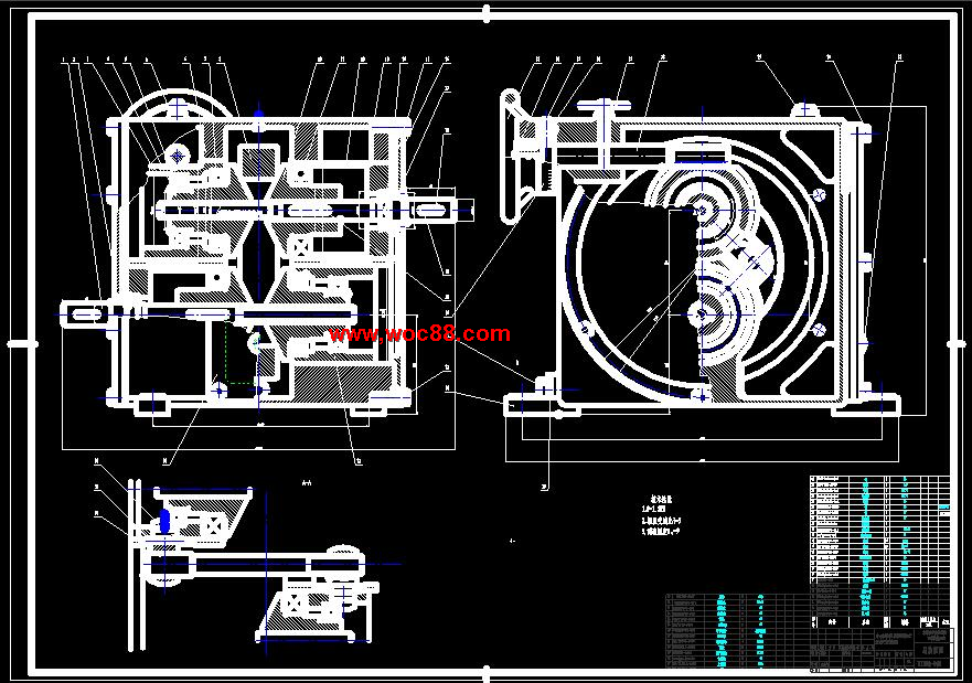 （全套CAD）小功率機械摩擦式無級變速器結構計（終稿）CAD截圖01