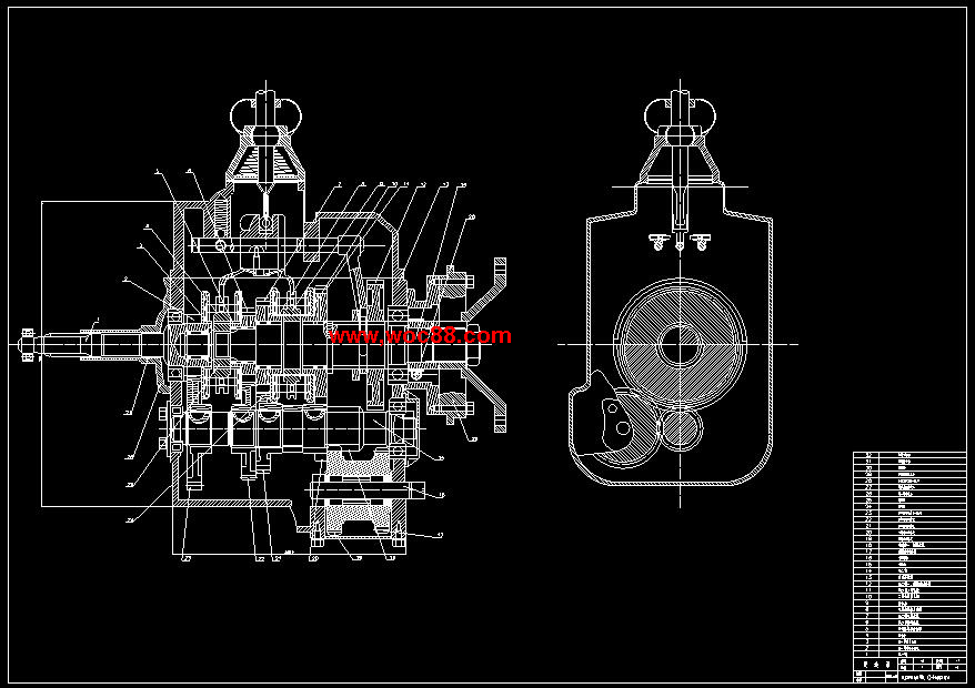 （全套CAD）機械式四檔變速器設計（終稿）CAD截圖01