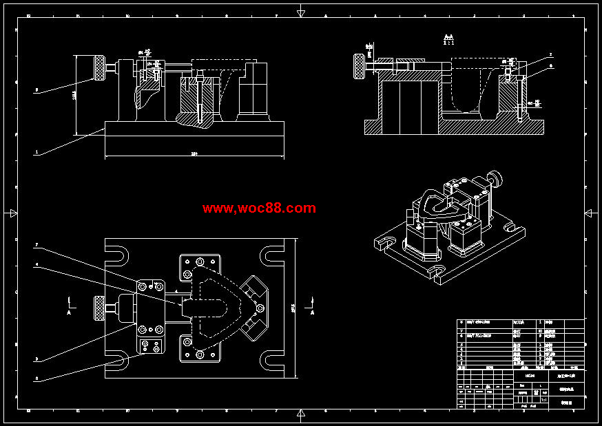 （全套CAD）操縱桿支架加工工藝及底面銑削夾具設計（終稿）CAD截圖01