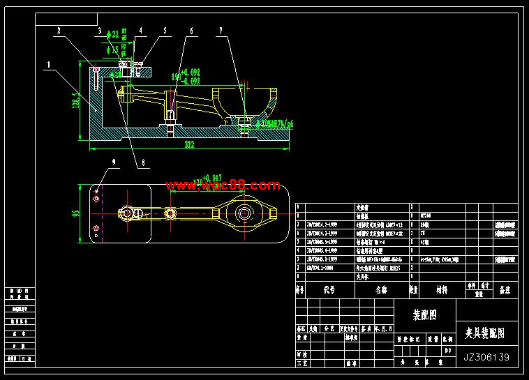 （全套CAD）撥叉七零件工藝規程及刀具量具鉆孔Φ10夾具設計（終稿）CAD截圖01
