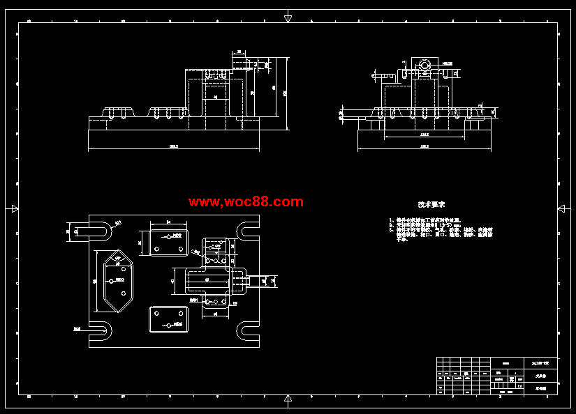 （全套CAD）操縱桿支架加工工藝及底面銑削夾具設計（終稿）CAD截圖04