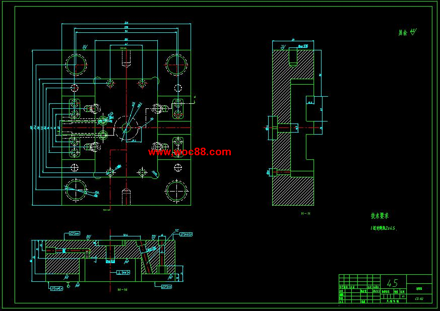 （全套CAD）工業插座零件塑料注塑磨具設計（終稿）CAD截圖02