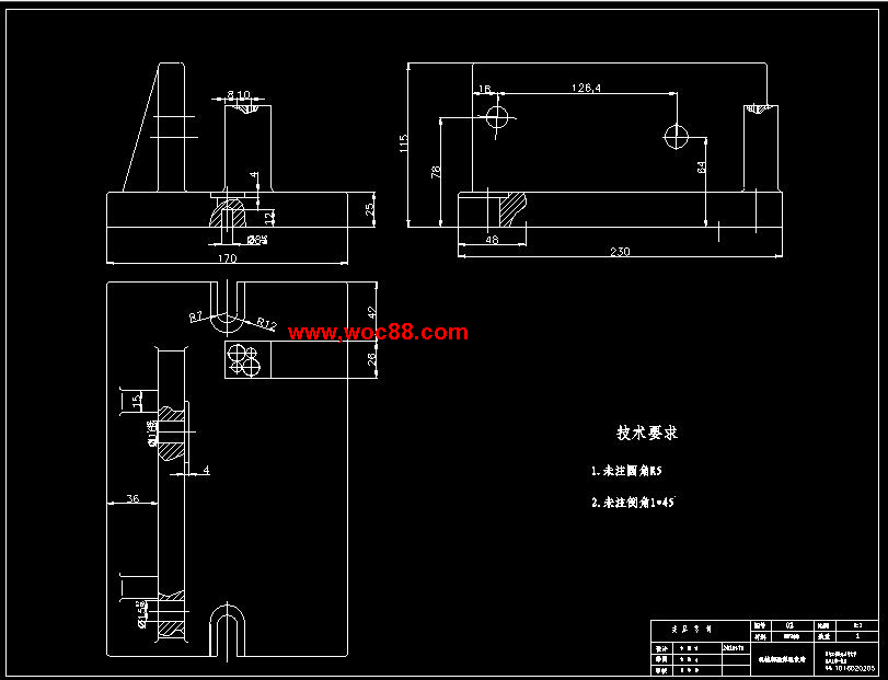 （全套CAD）機床撥叉工藝規程及銑槽31H11夾具設計（終稿）CAD截圖05