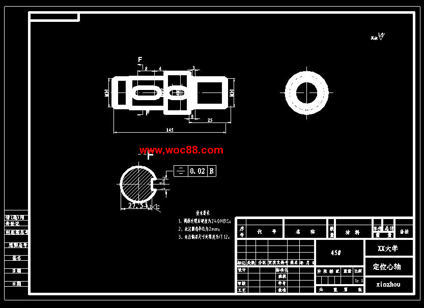 （全套CAD）撥叉機械加工工藝及銑槽夾具設計（終稿）CAD截圖03