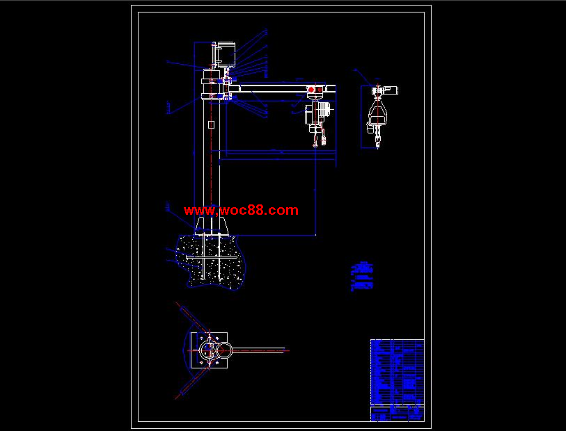（全套CAD）機床安裝用起重機的設計（終稿）CAD截圖02