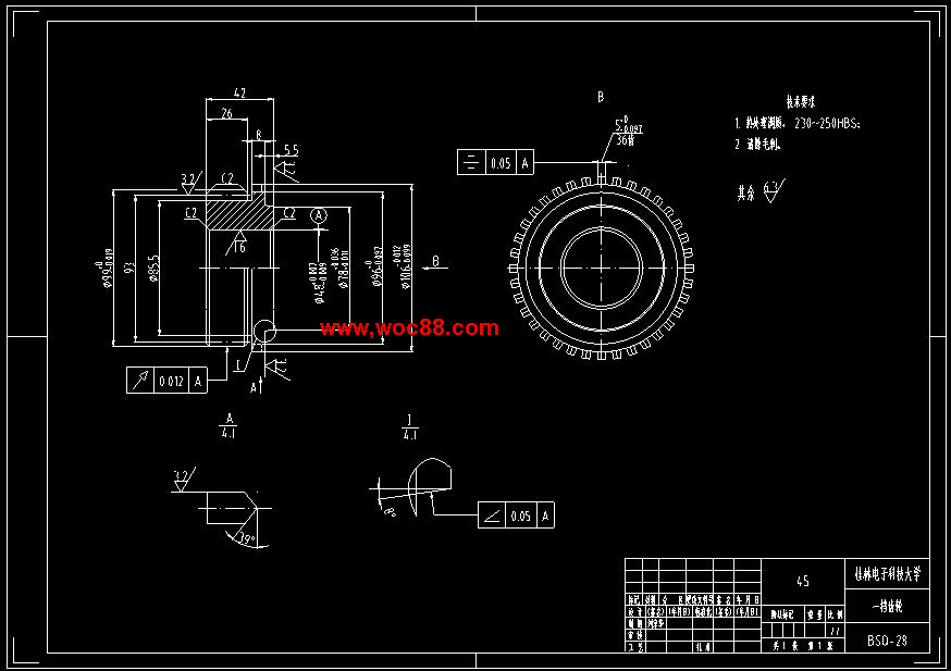 （全套CAD）機械式六檔變速器設計（終稿）CAD截圖07