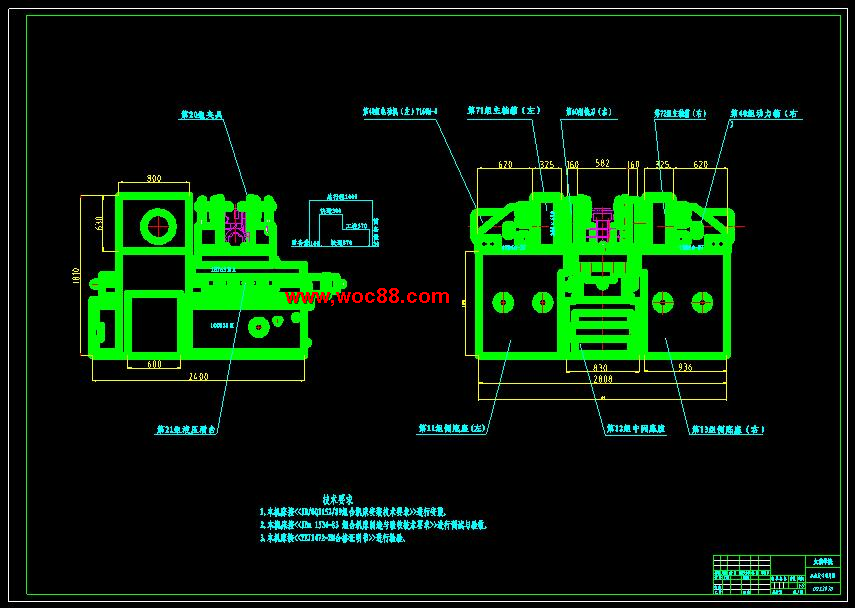 （全套CAD）柴油機汽缸體兩端面銑削專機設計（終稿）CAD截圖03