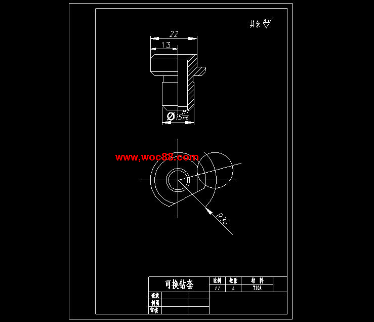 （全套CAD）法蘭盤831004加工工藝及鉆4XΦ9孔夾具設計（終稿）CAD截圖03