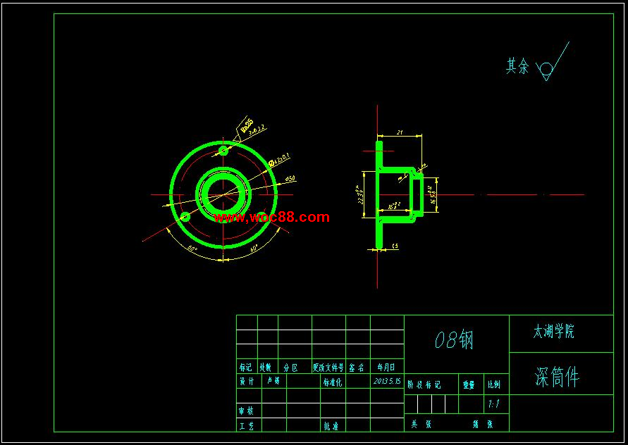 （全套CAD）深筒件的沖壓工藝及模具設計（終稿）CAD截圖05