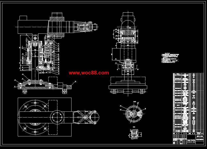 （全套CAD）汽車零件加工自動線上的多功能機械手的設計（終稿）CAD截圖01