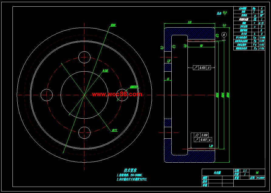 （全套CAD）油電混合動力汽車行星齒輪箱設計（終稿）CAD截圖02